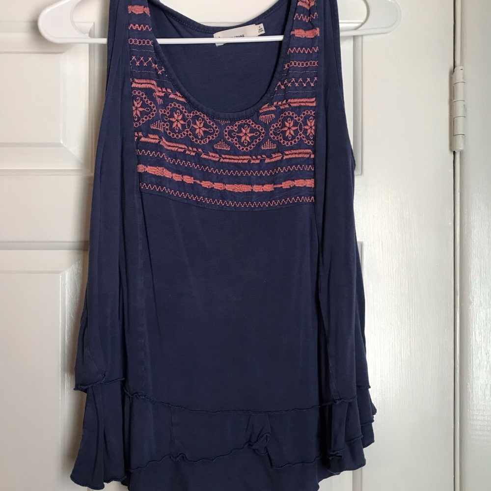 Blue and pink tank top